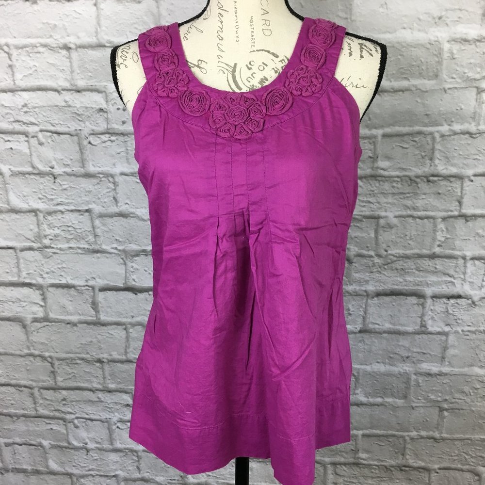 Apt 9 Magenta Tank With Rosettes Size S